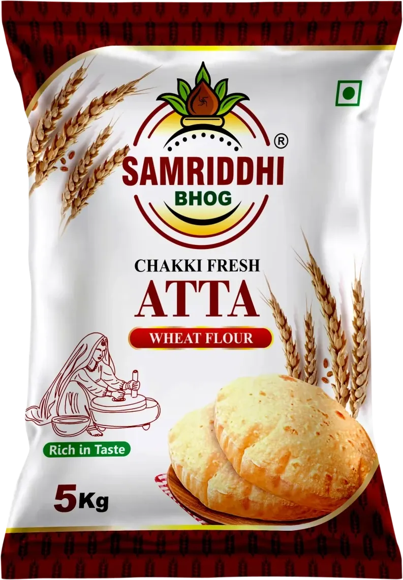 Samriddhi Bhog Chakki Atta pack, 5 kg