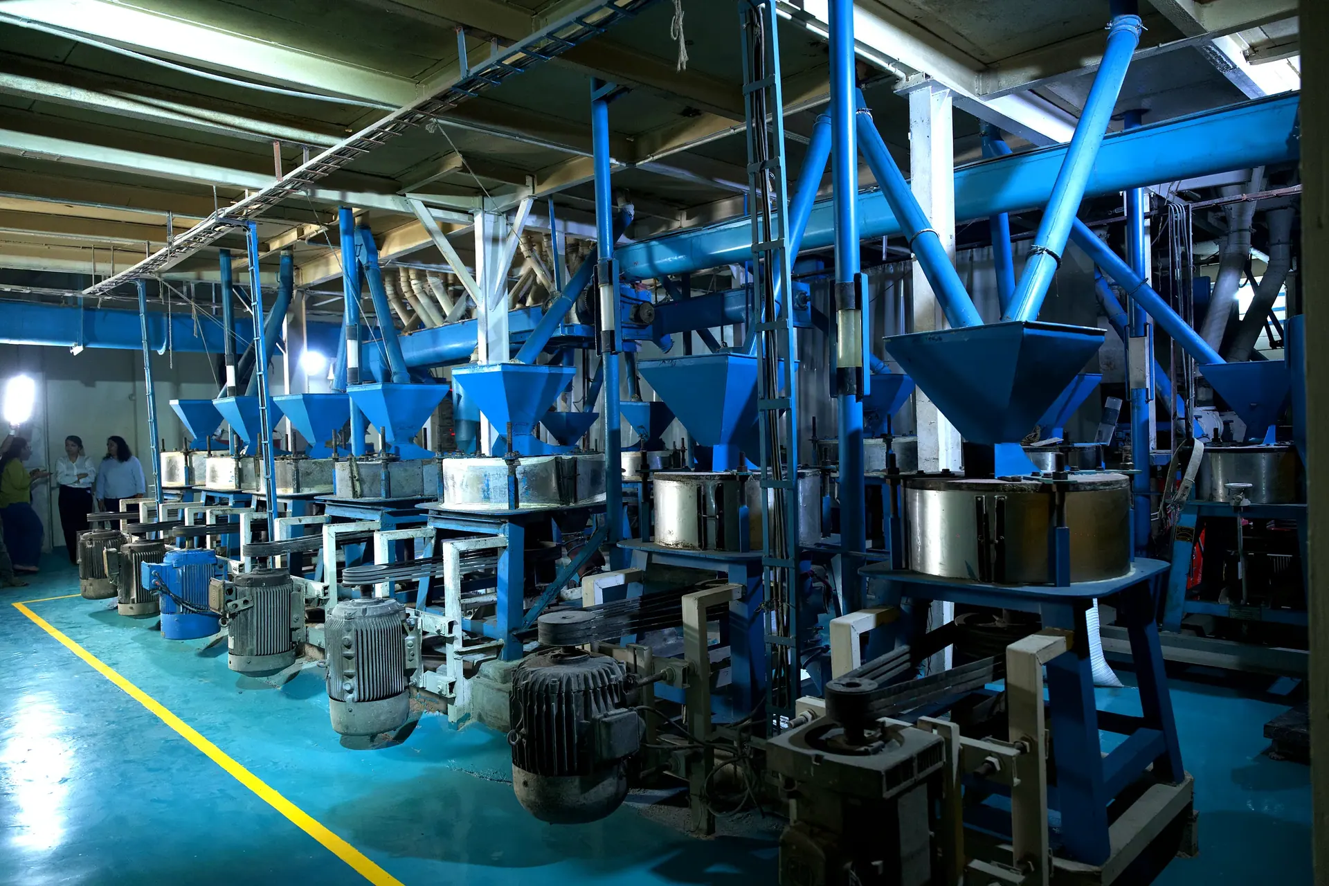The Samriddhi Bhog mill floor with its stone chakkis